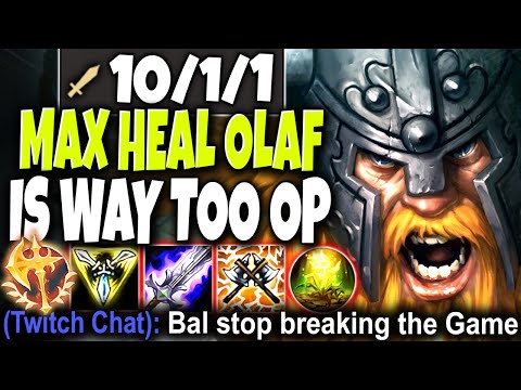Max Heal Olaf with 400+ True Damage from E every 2 sec is WAY TOO OP 🔥 LoL Top Olaf s10 Gameplay