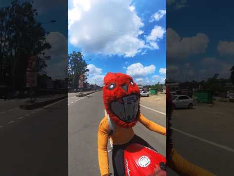 Riding Bunny Helmet Rider🏍️.#crazy #bunny #shortfeed #short #viral #mr #CrazyAbhishekRider