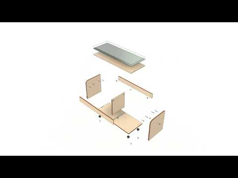 Autodesk Inventor flat pack furniture assembly animation