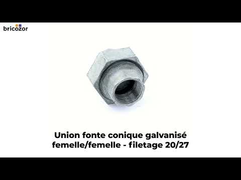 Union fonte conique femelle / femelle galvanisé - référence 340 CODITAL