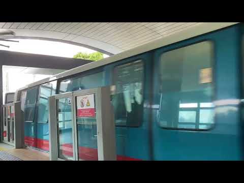 Bombardier Innovia APM 100 C801 LRT departing Teck Whye (BP4)