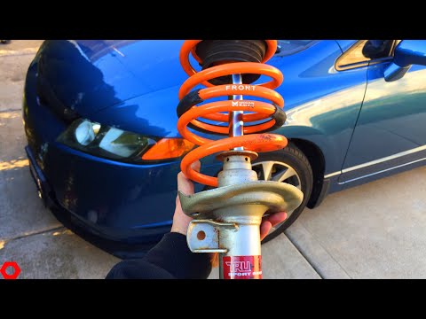 Im Lowering the Civic! (Truehart Sport Shocks / Megan Racing Lowering Springs)