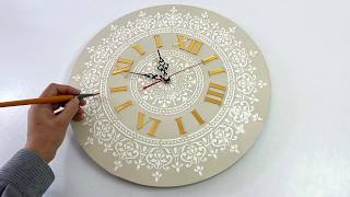 Creating a Stunning Mandala Clock | Decorative Home Decor | Step-by-Step Vanoushe ArtTutorial