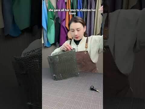 Luxurious dark green rare leather handmade bag, How do you like it?🥰🥰  #handcrafted #bag