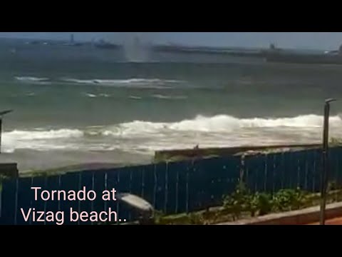 👆 Tornado at Vizag beach | Today | Nature | A must watch beach tornado