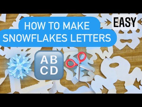 How to Make SNOWFLAKES with Letters - Easy for Kids w/ Advanced Ideas! #snowflakes #mrschuettesart