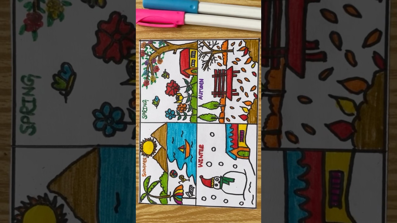 Four Seasons Chart #season #fourseasons #summer #winter #autumn #spring #shortsfeed #viralvideo