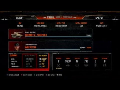 WoT console Skorpion G (Master in battle)