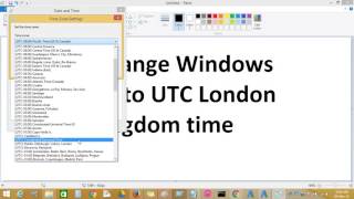 How to change Windows time zone to UTC London united Kingdom time