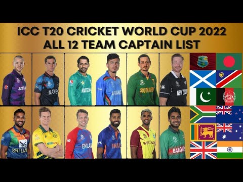 ICC T20 World Cup 2022 All 12 Team Captain list | All 12 Team New Captain T20 Cricket World Cup 2022