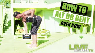ALTERNATING DUMBBELL BENT OVER ROW exercise video thumbnail