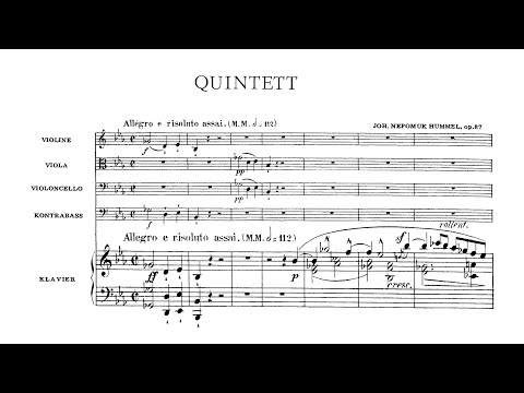 Johann Nepomuk Hummel - Piano Quintet in E-Flat Minor, Op. 87