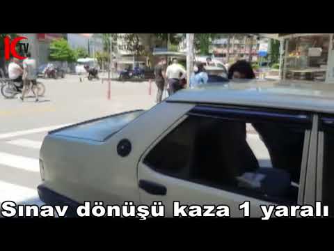 Edremit'te sınav sonrası kaza.1 yaralı