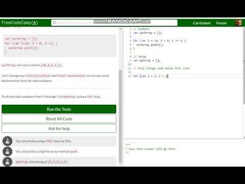 Basic Javascript Count Backwards With A For Loop Free Code Camp Dani