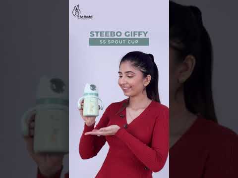 R for Rabbit Steebo Giffy SS Feeding Bottle 300 ML BPA-free Stainless Steel Spout Sipper
