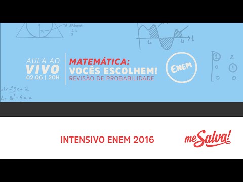 [AO VIVO - 20h] Me Salva! ENEM - Matemática - Vocês escolheram: PROBABILIDADE