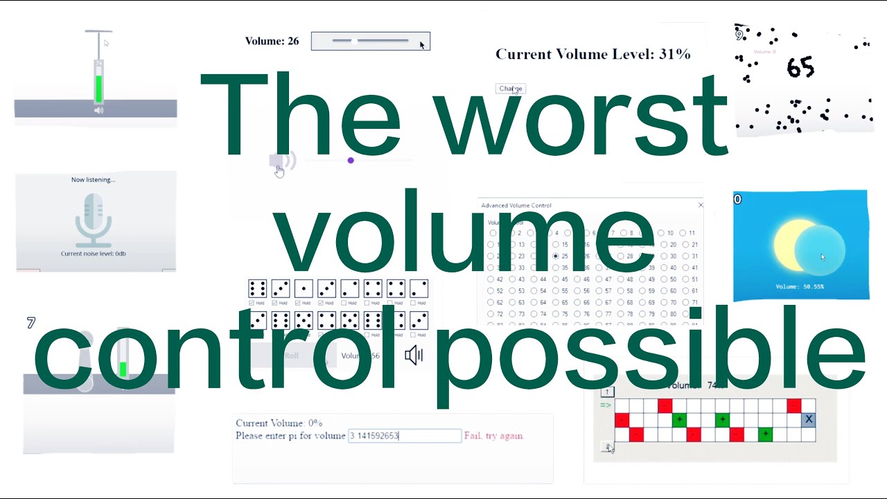 Worst volume control competition | 15 worst volume control possible | volume
