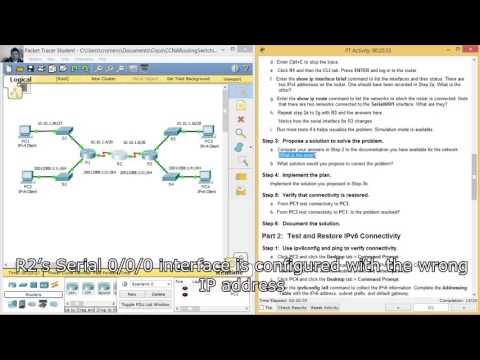 7.3.2.6 Packet Tracer - Pinging and Tracing to Test the Path