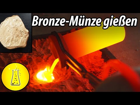 Bronzemünze gießen - 1000°C!
