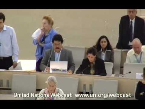 Human rights in Iraq Intisar Abady at the UN - Arabic