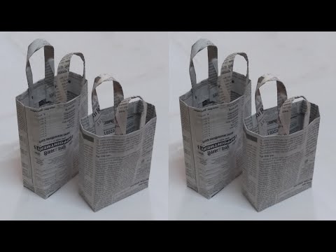 Newspaper Bag | How To Make A Paper Bag | Paper Bag | Newspaper Craft