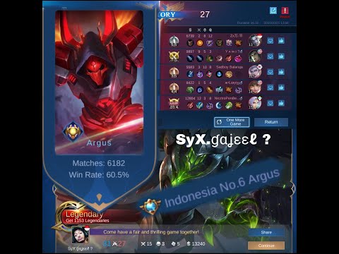 JUNGLER GLOBAL ARGUS META PROJECT NEXT BEST BUILD 2020! IMMORTAL! MVP BEST KDA SOLO RANKED MODE!