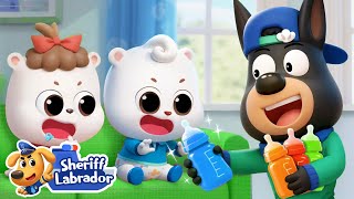 Dobie Takes Care of Babies | 🌊 WaterCity Mystery | Cartoon | Safety Rules | Sheriff Labrador