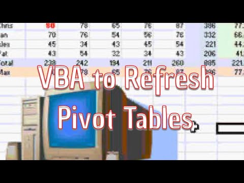 VBA to Refresh All Pivot Tables