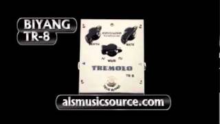 Video thumbnail for Biyang TR-8 Tremolo Guitar Pedal by alsmusicsourcedotcom