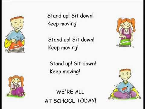 Spotlight 2. Students book. p 21 ex 2 - Were all at school today Song
