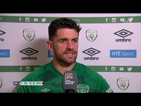 Michael Obafemi and Robbie Brady's reactions after Ireland 3-2 Armenia