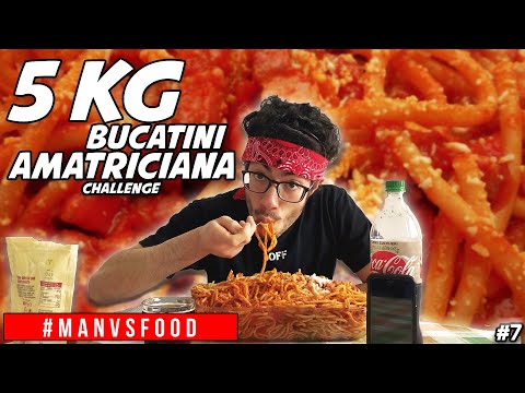 MANGIO 5 KG DI BUCATINI ALL'AMATRICIANA CHALLENGE - Un Cheat Meal DEVASTANTE | MAN VS FOOD