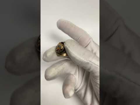 Vintage Turquoise 18K Gold and Sterling Silver Ring video