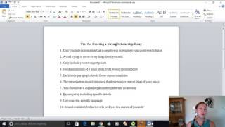 Tips for Writing a Strong Scholarship Essay