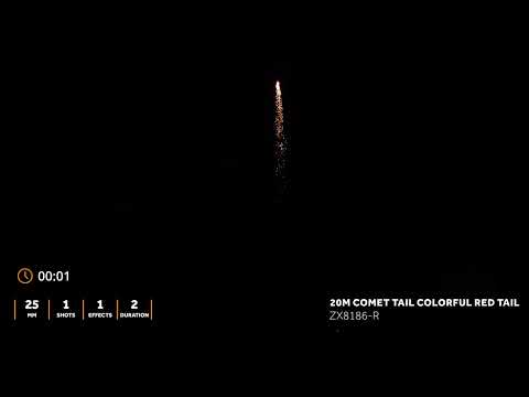 ZX8186-R - 20m Comet tail colourful red tail