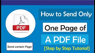 How to Send Only One Page of a pdf