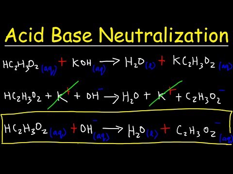 Acid Base Neutralization Reactions & Net Ionic Equations - Chemistry Video