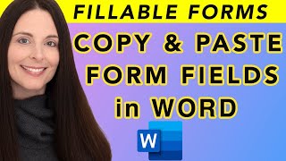 How To Copy & Paste Protected Form Fields in Word - Creating Fillable Forms in Word