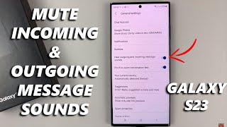 How To Enable / Disable Outgoing Text Message Sound On Samsung Galaxy S23/S23+/S23 Ultra