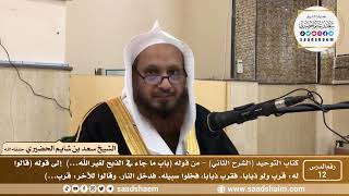 صورة 12 - كتاب التوحيد ( الشرح الثاني فيديو ) الدرس الثاني عشر - الشيخ سعد بن شايم الحضيري