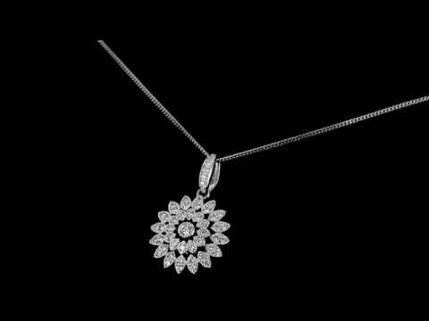 Diamond Flower Pendant - PENSTONDIAMO0583