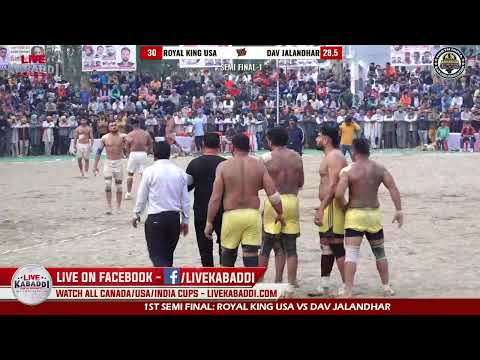SEMI FINAL: ROYAL KING USA VS DAV JALANDHAR| Nadala (Kapurthala) Kabaddi Cup 2020