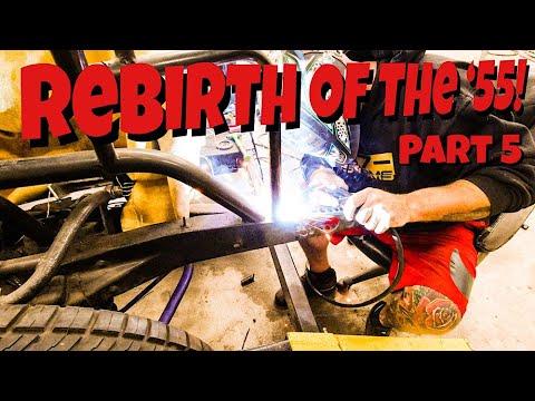 The '55 Resurrection Part 5: Making Room For the BeCool Radiator and Installing QA1 Driveshaft!