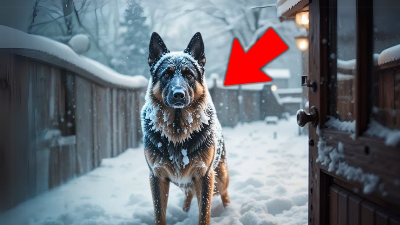 Eingefrorener Schäferhund will ins Haus—Was dann passiert, lässt Sie sprachlos zurück!