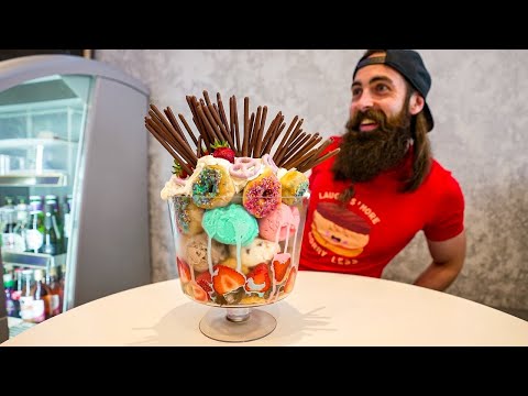 'THE TITANIC' UNDEFEATED GIANT ICE CREAM SUNDAE CHALLENGE | BeardMeatsFood