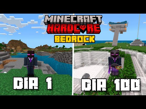 Sobreviví 100 Días en MINECRAFT HARDCORE en MINECRAFT BEDROCK