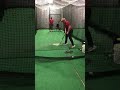 Austin Roberts hitting with coach