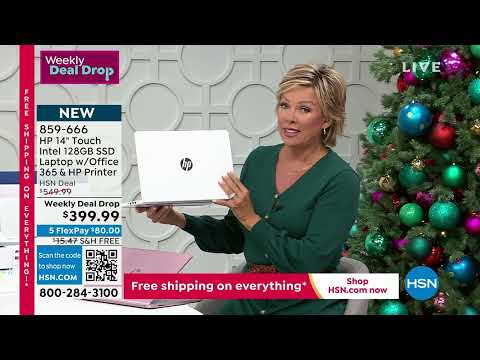 HP 14" Touchscreen Intel Laptop-Paket mit HP Drucker und...