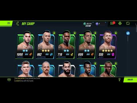 UFC mobile 2 fighters level