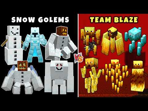 Team Blaze vs Team Snow Golems - Mutant & Titan Blaze vs Mutant & Titan Snow Golem